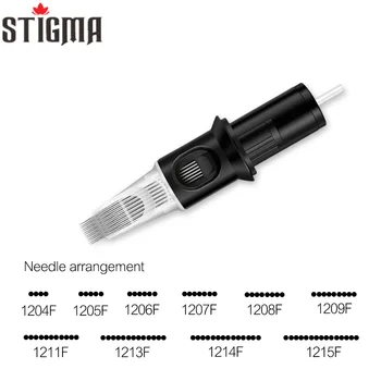 Stigma 20 adet Dövme İğneler Devrimi Kartuş Yuvarlak Liner Dövme Tabancası Kalem Makinesi #10 (0.30 mm iğne) #12 (0.35 mm iğne)
