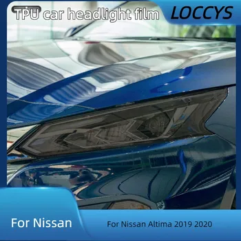 Nissan Altima 2019 için 2020 Araba Far koruyucu Tonu Filmi duman siyah şeffaf TPU ışık koruma Sticker aksesuarları