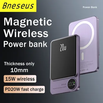 Yeni 10000mAh Macsafe Powerbank 15W Hızlı Kablosuz Şarj Manyetik Güç Bankası iphone 12 13 14 Harici Yardımcı Pil Paketi