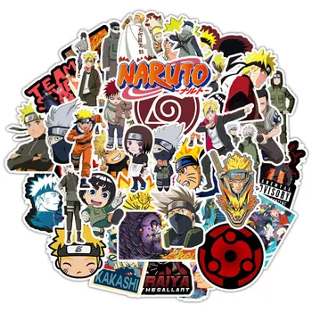 50 adet Karikatür Naruto Çıkartmalar Serin Naruto su geçirmez Etiket Bagaj Kaykay Gitar Dizüstü Çıkartmalar Çocuk Oyuncak