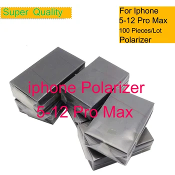 100 Adet / grup iPhone 12 Pro Max Polarize Ön LCD Ekran Polarizasyon İşık Filmi X XR XS Max 11 Pro 7 8 Artı Polarize