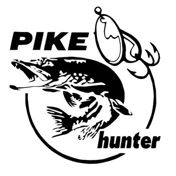 13.3 cm*14cm Pike Avcısı Balık Hayvan Araba Sticker Vinil Çıkartması Dekor