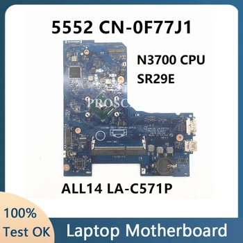 Laptop anakart DELL Inspiron 15 5000 5552 İçin Pentium N3700 Anakart CN-0F77J1 0F77J1 AAL14 LA-C571P ile SR29E N3700 CPU