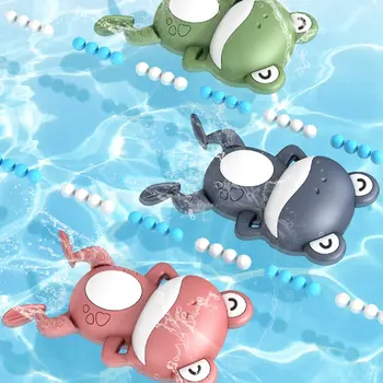 Kurbağa Banyo Oyuncakları Güzel Bebekler Banyo Kabarcık Topları Clockwork Oyuncak Anahtarı Dayanıklı Kurbağa Banyo Oyuncak Hediyeler İçin 0 İla 4 Yıl Çocuk Çocuk