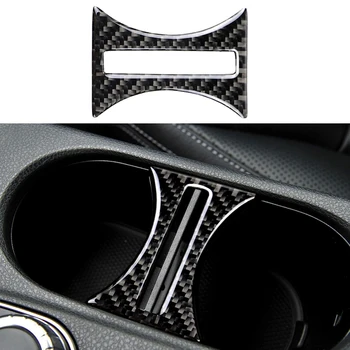 1 adet Karbon Fiber araba aksesuarları iç fincan tutucu dekor araba sticker Mercedes W169 W117 W156 A Sınıfı CLA GLA araba styling
