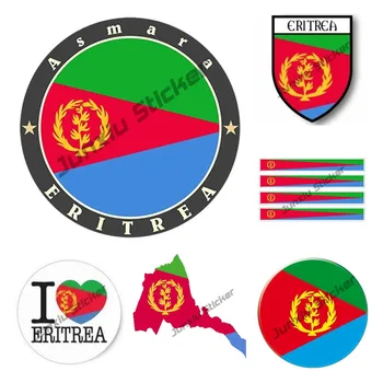 Eritre Sticker Çıkartma Kalıp Kesim Vinil Araba Şerit Motosiklet Yarış Bayrağı Sticker Pencere Çıkartması Bisiklet Moto Tuning Eritre Araba Dekor