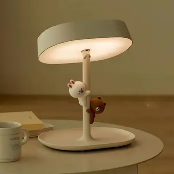 22 CM Hattı Friendsled kahverengi Koni karikatür Kawaii makyaj aynası dolgu ışığı Süper Sevimli LED atmosfer lamba makyaj masası aynası Kız Hediye