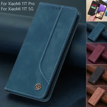 Kılıf Xiaomi Mi 11 T Pro Kapak Çevirin deri cüzdan Manyetik Telefon Çanta İçin Xiaomi 11 T Pro Lite 5G Manyetik Kitap Lüks Kılıf