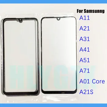 10 Adet Ön Cam Samsung Galaxy A11 A21s A31 A41 A51 A71 A01 Çekirdek Dokunmatik Ekran Paneli LCD Dış Lens Cam Değiştirme
