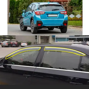Araba Vücut Şekillendirici Sticker Plastik pencere camı Hava Rüzgar Visor Yağmur / Güneş / Duman koruyucu havalandırma Parçaları SUBARU XV 2018-2022 İçin