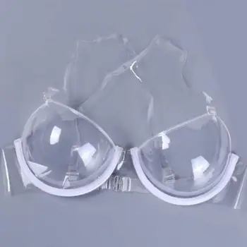 Seksi Şeffaf Sütyen Kadın TPU plastik Termoplastik Poliüretan Bralet Görünmez Sütyen Omuz Askısı İle Şeffaf Bralette Bayan