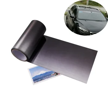 Araba Üst ön cam etiketi Güneş Koruma Güneşlik Siyah Renk PVC Otomatik Sarma Çıkartmalar Cam Pencere Tonu Filmi