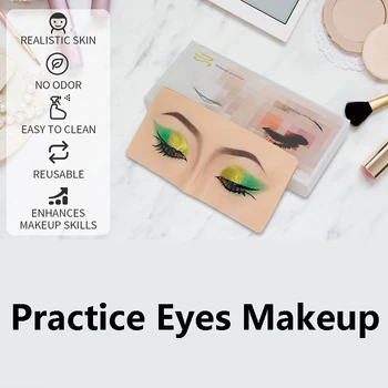 YENİ 5D Kullanımlık Kozmetik Makyaj Uygulama Maskesi Kurulu Pad Cilt Göz Yüz Çözümü Manken Silikon Eğitim Tırnak El Aletleri
