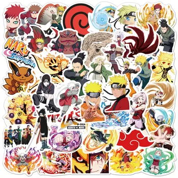 10/50/100 Adet / grup Anime Naruto Çıkartmalar Su Geçirmez Gitar Bagaj Dizüstü Bisiklet Kaykay Karikatür Graffiti Sticker Çocuk Oyuncak