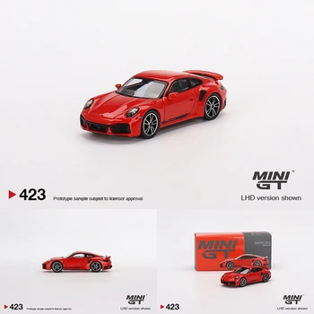 Stokta 1 MİNİ GT:64 911 Turbo S Gardiyanlar Kırmızı Alaşım Diorama Model Araba Koleksiyonu Minyatür Carros Oyuncaklar 423 