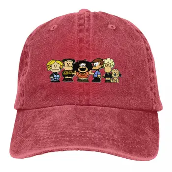 Yıkanmış erkek beyzbol şapkası Mafalda ve arkadaşları kamyon şoförü Snapback kapaklar baba şapka Golf şapkaları