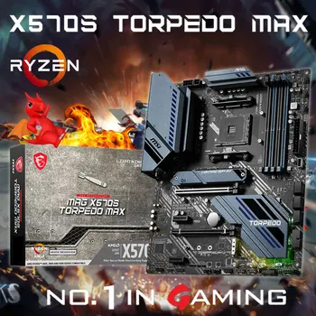 MSI MAG X570S TORPEDO MAX Anakart Desteği AMD Ryzen 9 DDR4 5100MHz (OC) 128GB PCI-E 4.0 M. 2 OYUN Placa-Mãe AM4 ATX X570 Yeni