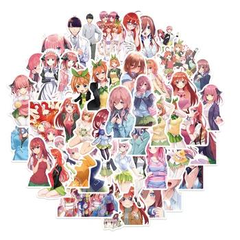 10/30/50 Adet Anime Quintessential Quintuplets Kabartmalı Poster Figürü Nakano Ichika Nino Miku Yotsuba Itsuki Etiket Hediyeler için