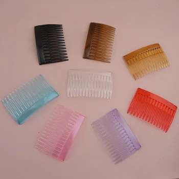 20 ADET 4.6 cm*6.9 cm 15 diş Düz Plastik Saç Tarak Düz Çubuk dıy saç aksesuarları Yan Tarak El Yapımı gelin Headpieces