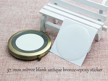 5 kitleri Katlanır Kompakt Ayna Cep Taşınabilir Metal Antik Bronz makyaj aynası cep aynası DIY Takı Aksesuarları Yapımı