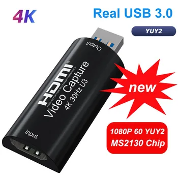 MS2130 Mini 4K Video Yakalama Kartı 1080P 60fps PS4 Kamera Kayıt Kutusu HDMI USB 3.0 PC Canlı Akış Kapmak Oyun Kaydedici