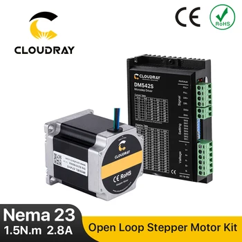Cloudray Nema 23 Step Motor Sürücü Kiti Açık Döngü 1.5 N. m 2.8 A 1.0 A-5.0 A 18-50VDC için 3D yazıcı CNC Gravür Freze Makinesi