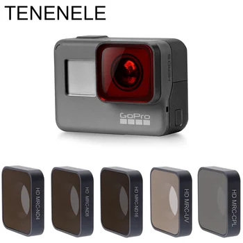 TENENELE Git Pro Spor Eylem Kamera Filtre Kırmızı/Kırmızı / Sarı Filtreler GoPro Hero İçin 7 Siyah ND 4 8 16 UV CPL Filtre Aksesuarları