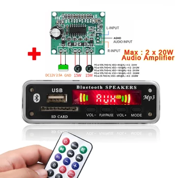 KEBIDU kablosuz bluetooth 5V 12V MP3 WMA Dekoder Kurulu Ses Modülü Desteği USB SD AUX FM Ses Radyo Modülü Araba aksesuarları İçin