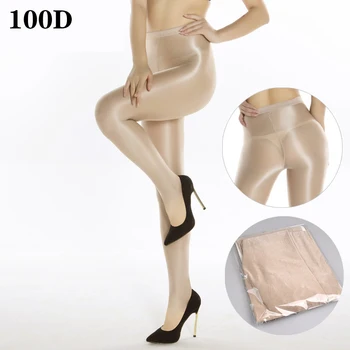100D Kadınlar Seksi Parlak Parlak Yağ Külotlu üzengi tayt kalın Bir Çizgi Kasık yağ külotlu legging