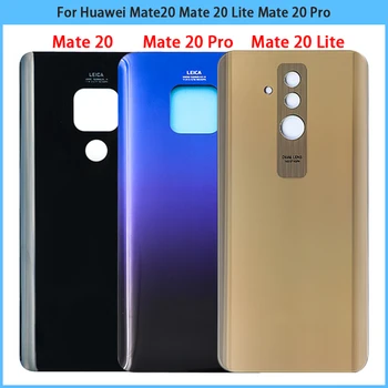 Huawei Mate 20 / Mate 20 Lite / Mate 20 Pro Pil arka kapak 3D Cam Panel Arka Kapı Konut Case Yapıştırıcı Değiştirin