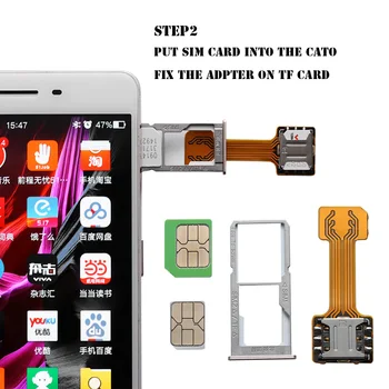 EN Kaliteli TF Hibrid Sım Yuvası Çift SIM Kart Adaptörü Mikro SD Genişletici Nano Cato Android Telefon İçin Xiaomi Evrensel