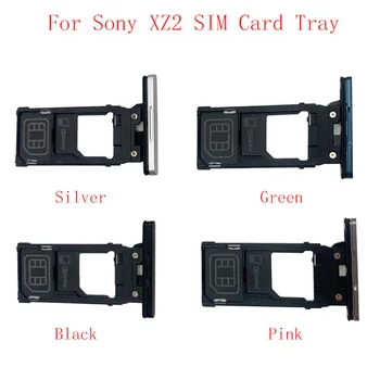 Tek Çift Bellek microSD Kart SIM Kart Tepsi Parçaları SIM Kart Yuvası Tutucu Sony Xperia XZ2 Yedek Parçalar