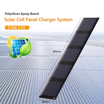 0.5 W 2.5 V Güç Bankası Şarj Sistemi Güneş pil hücreleri Paketi Taşınabilir Açık güneş panelleri Yürüyüş Kamp için Acil durum ışığı
