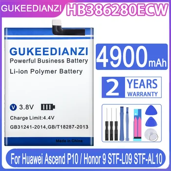GUKEEDIANZI HB386280ECW 4900mAh Pil İçin Huawei P10 Onur 9 STF-L09 STF-AL10 P10 5.1 
