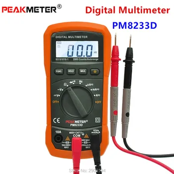 PEAKMETER Dijital Multimetre PM8233D Çok Fonksiyonlu Otomatik Aralığı 2000 Sayımlar DC AC Voltmetre Frekans Metre Ohm Tester