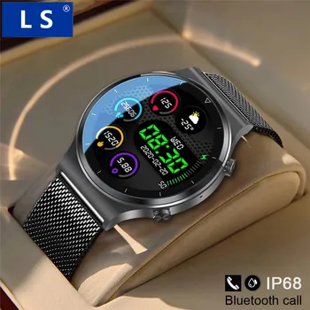 LS 2022 akıllı saat Erkekler Kalp hızı Kan basıncı Tam dokunmatik ekran spor Spor izle Bluetooth Android ıOS için akıllı saat