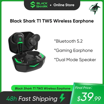 Siyah Köpekbalığı Lucifer T1 TWS Bluetooth Kulaklık Kablosuz Bluetooth5. 2 Kulaklık Oyun ve Müzik Çift Modlu 10mm Hoparlör oyun kulaklığı
