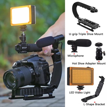 U C Şekilli Tutucu Kavrama Video El Sabitleyici DSLR Nikon Canon Sony Kamera ve Hafif Taşınabilir SLR Steadicam Gopro U
