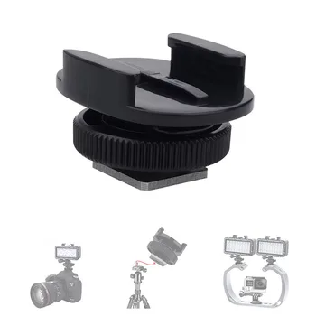 Montaj lamba adaptörü Soğuk ayakkabı Triopd Selfie sopa Adaptörü SLR Kamera İçin Gopro kamera ışık aksiyon kameraları 1/4 dişli delik