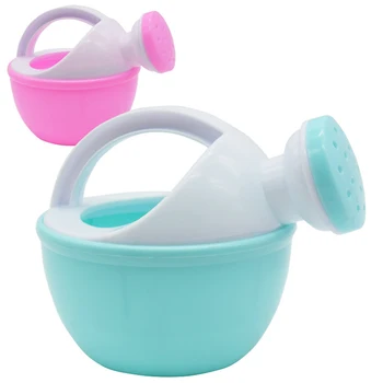 1 ADET Bebek Banyo Oyuncak Renkli Plastik sulama kovası sulama kabı Plaj Oyuncak Oyun Kum Duş Banyo Oyuncak çocuklar Çocuklar için hediye