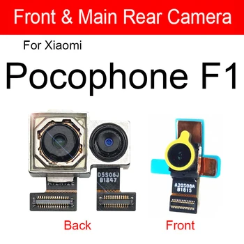 Ön ve Arka Ana Kamera Modülü İçin Xiaomi Mİ Pocophone Poco F1 Arka Büyük Ve Bakan Küçük Kamera Flex Kablo Yedek Parçalar