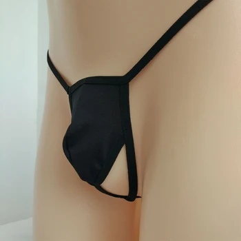 Erkek Eşcinsel Penis Kılıfı Tanga Bikini Külot Seksi G-String Sıkı Elastik T-Geri İç Çamaşırı Külot Aç Geri Külot