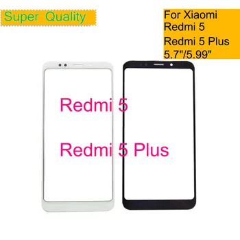 Xiaomi Redmi 5 için dokunmatik ekran paneli Ön Dış Cam Lens İçin Redmi 5 Artı LCD Cam OCA Tutkal İle