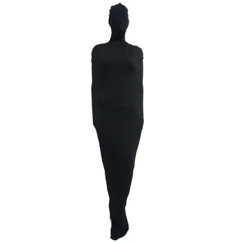 Unisex Fetiş Zentai Suit Tam Sıkı bodysuit Mumya bodybag Sahne Sahne Seksi Yetişkin Fantezi Elbise