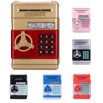 Elektronik Kumbara Para Kutusu ATM Şifre Nakit Para Tasarrufu Kutusu kasa Otomatik Mevduat Banknot Çocuklar için En Iyi Hediyeler