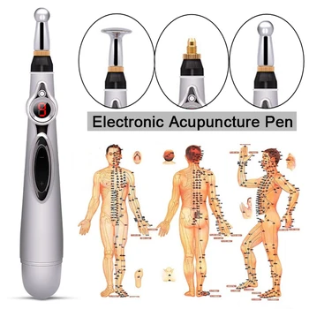 Elektrik Akupunktur Noktası masaj kalemi Elektronik Meridyenleri Lazer Terapi Ağrı kesici Enerji Kalem Vücut Bacak Boyun Sağlık