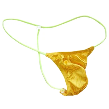 Tanga Erkekler Eşcinsel İç Çamaşırı Bikini Penis Kılıfı G-dizeleri Yumuşak ve Parlak U Dışbükey Düşük Bel Seksi Sissy Thongs Adam Jockstrap