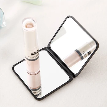 Katlanabilir makyaj aynası Mini Kare Makyaj makyaj masası aynası Taşınabilir El Aynaları Çift taraflı Kompakt Ayna Cep Kozmetik Ayna