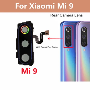Xiao mi mi 9 arka arka Kamera lens camı Çerçeve İle Odak Düz Kablo Xiao mi 9 mi 9 mi 9 mi 9 arka Kamera Cam Lens