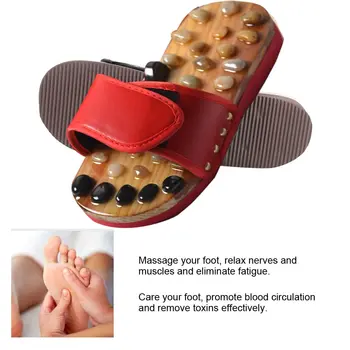 Ayak Spa Relaxally Acupressure Terlik Ayak Masajı Doğal Taş Terapötik Refleksoloji Sandalet Ayak Akupunktur Noktası Masajı